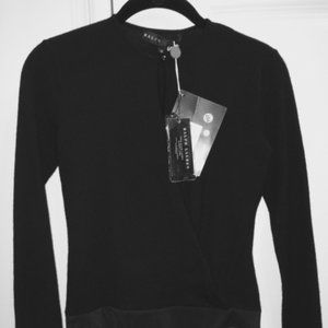 Ralph Lauren Black Cashmere Bodysuit XS
